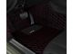 Single Layer Diamond Front and Rear Floor Mats; Black and Red Stitching (21-24 Bronco 2-Door)