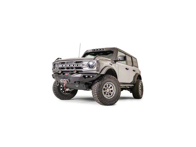 Fab Fours Premium Winch Front Bumper; Matte Black (21-24 Bronco, Excluding Raptor)