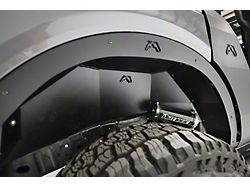 Fab Fours Rear Fender System Inner Fenders; Matte Black (22-25 Bronco)