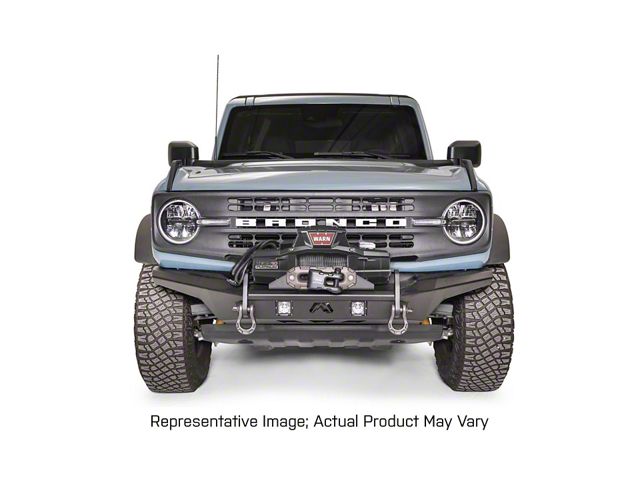 Fab Fours Stubby Winch Front Bumper with No Guard; Bare Steel (21-24 Bronco, Excluding Raptor)