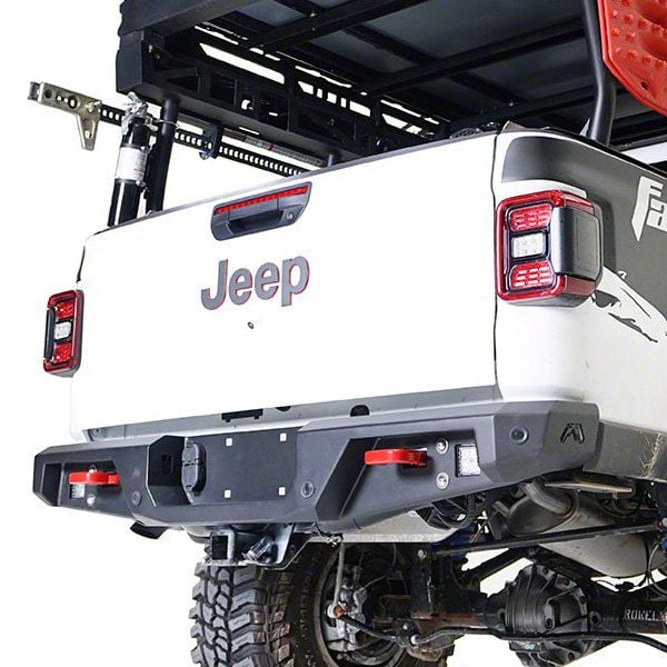 Fab Fours Jeep Gladiator Standard Rear Bumper; Bare Steel JT20-Y1952-B ...