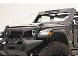 Fab Fours ViCowl Windshield Protector Limb Riser; Bare Steel (20-25 Jeep Gladiator JT, Excluding Mojave)