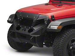 Fab Fours Front Stubby Grumper; Matte Black (18-24 Jeep Wrangler JL)