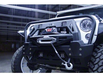 Fab Fours Full Metal Jacket Full Winch Modifier; Bare Steel (07-18 Jeep Wrangler JK)