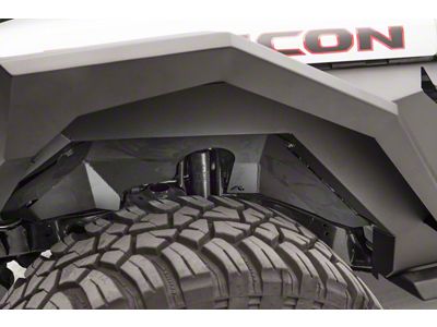 Fab Fours Grumper Front Inner Fenders; Bare Steel (18-25 Jeep Wrangler JL w/ Fab Fours Armor System Fender Flares)