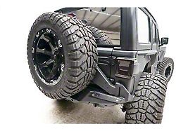 Fab Fours Off-The-Door Tire Carrier; Matte Black (18-25 Jeep Wrangler JL)