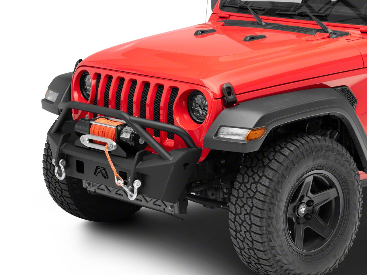 Fab Fours Jeep Wrangler Stubby Front Bumper With Pre-Runner Guard ...