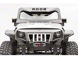 Fab Fours ViCowl Windshield Protector Light Insert; Matte Black (07-18 Jeep Wrangler JK)