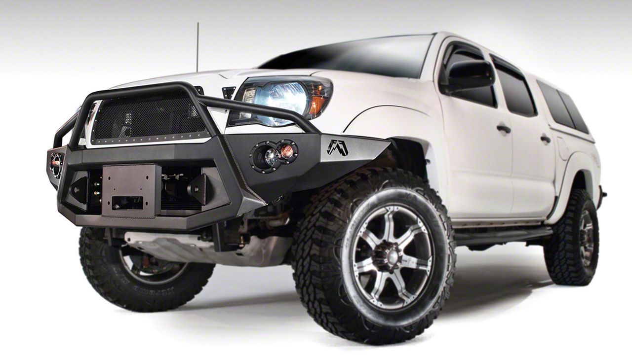 Fab Fours Tacoma Premium Winch Front Bumper with Pre-Runner Guard ...