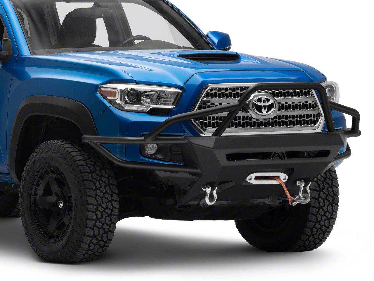 Fab Fours Tacoma Ultra Light Hybrid Winch Front Bumper with High Guard ...