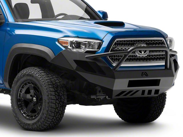 Fab Fours Vengeance Front Bumper with Pre-Runner Guard; Matte Black (16-23 Tacoma)