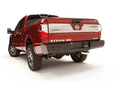 Fab Fours Black Steel Ranch Rear Bumper; Gloss Black (17-20 Titan)