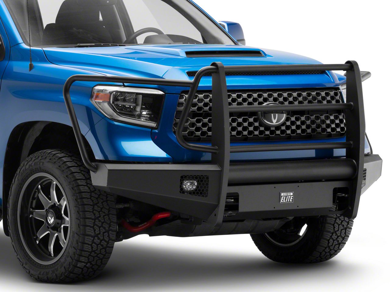 Fab Fours Tundra Black Steel Elite Front Bumper with Full Guard; Matte ...