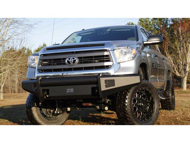 Fab Fours Black Steel Elite Front Bumper; Matte Black (14-21 Tundra)