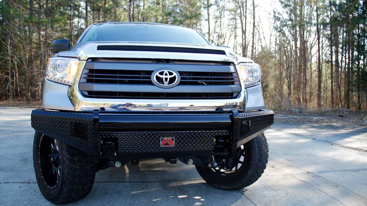 Fab Fours Tundra Black Steel Front Bumper; Gloss Black TT14-K2861-1 (14 ...