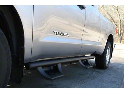 Fab Fours Cab Length Side Step Bars; Matte Black (07-21 Tundra Double Cab)