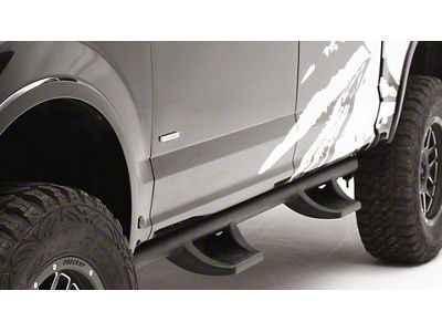 Fab Fours Cab Length Side Step Bars; Matte Black (07-21 Tundra CrewMax)