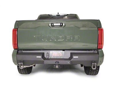 Fab Fours Premium Rear Bumper; Pre-Drilled for Backup Sensors; Matte Black (22-25 Tundra)