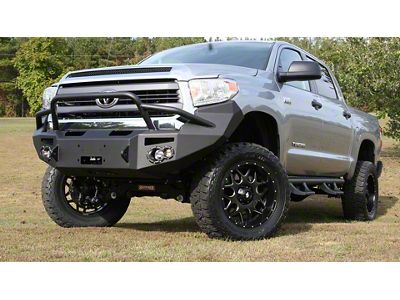 Fab Fours Premium Winch Front Bumper with Pre-Runner Guard; Matte Black (14-21 Tundra)