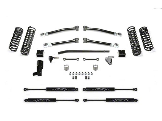 Fabtech 5-Inch Trail Suspension Lift Kit with Stealth Shocks (20-23 3.0L EcoDiesel Jeep Wrangler JL)