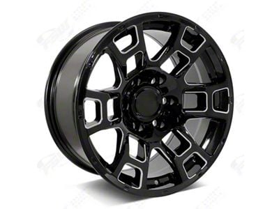 Factory Style Wheels 2021 4TR Pro Style Gloss Black Milled 6-Lug Wheel; 22x9; 0mm Offset (05-15 Tacoma)