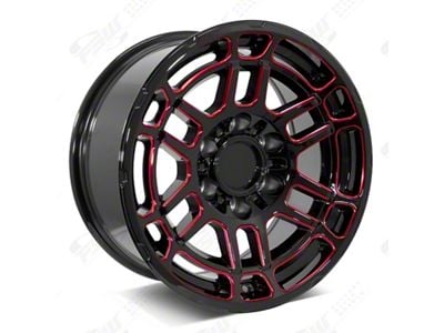 Factory Style Wheels 2022 Tac Pro Style Gloss Black Red Milled 6-Lug Wheel; 20x9; -12mm Offset (05-15 Tacoma)