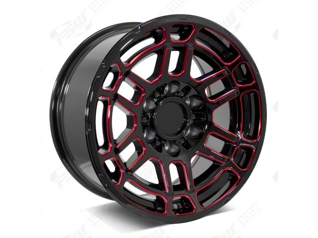 Factory Style Wheels 2022 Tac Pro Style Gloss Black Red Milled 6-Lug Wheel; 20x9; 0mm Offset (05-15 Tacoma)