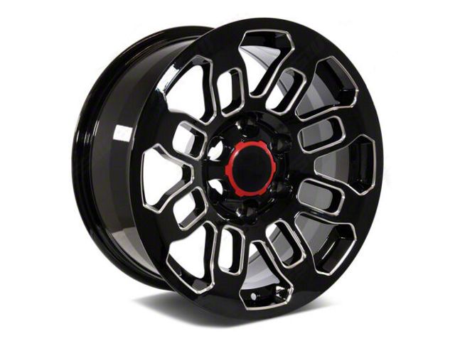 Factory Style Wheels Pro Style Gloss Black Milled 6-Lug Wheel; 17x8; 0mm Offset (05-15 Tacoma)