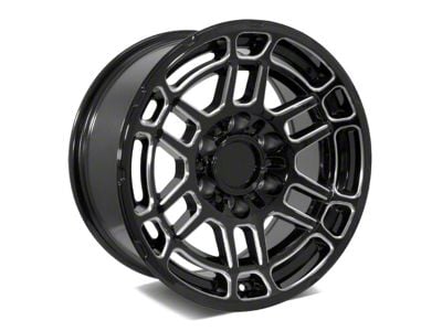 Factory Style Wheels 2022 Tac Pro Style Gloss Black Milled 6-Lug Wheel; 17x8.5; 0mm Offset (10-24 4Runner)