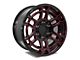 Factory Style Wheels 2022 Tac Pro Style Gloss Black Red Milled 6-Lug Wheel; 17x8.5; 0mm Offset (10-24 4Runner)