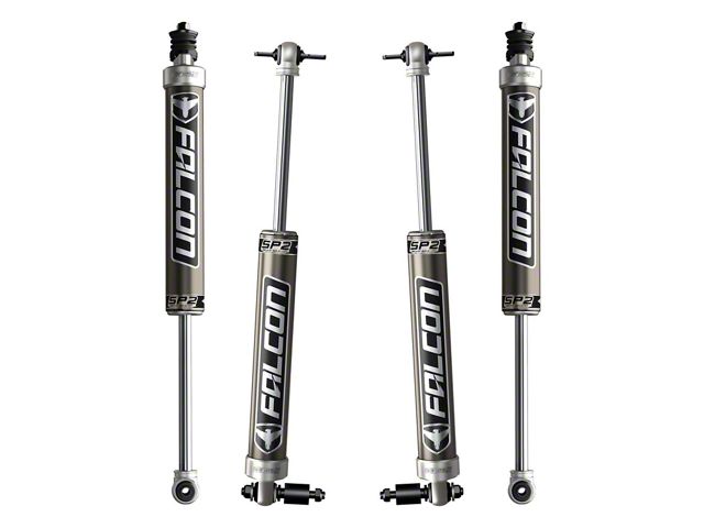 Falcon Shocks SP2 2.1 Monotube Front and Rear Shocks for 3 to 3.50-Inch Lift (07-18 Jeep Wrangler JK 2-Door)