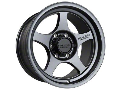 Falcon Wheels T2 Series Full Matte Gunmetal 6-Lug Wheel; 17x9; 0mm Offset (03-09 4Runner)