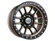 Falcon Wheels T7 Series Matte Bronze with Matte Black Ring 6-Lug Wheel; 17x9; 0mm Offset (03-09 4Runner)