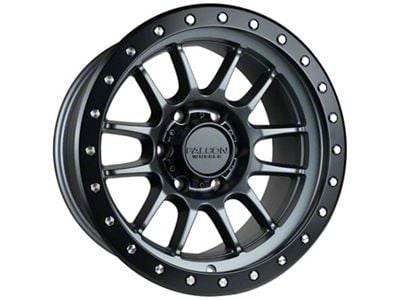 Falcon Wheels T7 Series Matte Gunmetal with Matte Black Ring 6-Lug Wheel; 17x9; -12mm Offset (03-09 4Runner)