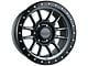 Falcon Wheels T7 Series Matte Gunmetal with Matte Black Ring 6-Lug Wheel; 17x9; -12mm Offset (03-09 4Runner)