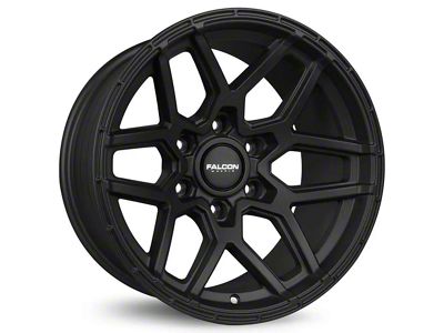 Falcon Wheels T9 Atlas Series Full Matte Black 6-Lug Wheel; 17x9; -15mm Offset (03-09 4Runner)