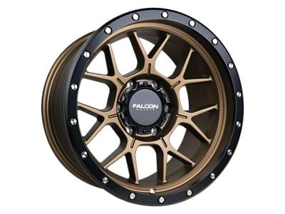 Falcon Wheels TX Titan Series Matte Bronze with Matte Black Ring 6-Lug Wheel; 17x9; -12mm Offset (03-09 4Runner)