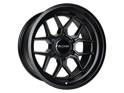 Falcon Wheels TX1 Apollo Series Full Matte Black 6-Lug Wheel; 17x9; -38mm Offset (03-09 4Runner)