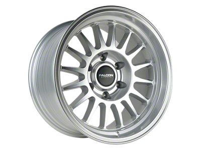 Falcon Wheels TX2 Stratos Series Full Silver with Machined Face and Lip 6-Lug Wheel; 17x9; -12mm Offset (03-09 4Runner)