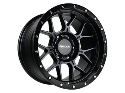 Falcon Wheels TX Titan Series Full Matte Black 6-Lug Wheel; 17x9; -12mm Offset (05-15 Tacoma)