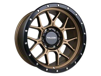 Falcon Wheels TX Titan Series Matte Bronze with Matte Black Ring 6-Lug Wheel; 17x9; -12mm Offset (05-15 Tacoma)