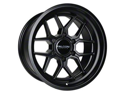 Falcon Wheels TX1 Apollo Series Full Matte Black 6-Lug Wheel; 17x9; -25mm Offset (05-15 Tacoma)
