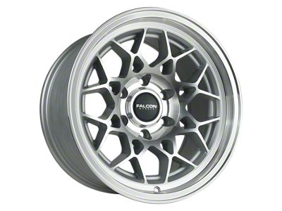 Falcon Wheels TX3 EVO Series Full Silver with Machined Face and Lip 6-Lug Wheel; 17x9; -12mm Offset (05-15 Tacoma)