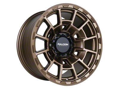 Falcon Wheels T4 Spyder Series Full Matte Bronze 6-Lug Wheel; 17x9; -12mm Offset (16-23 Tacoma)