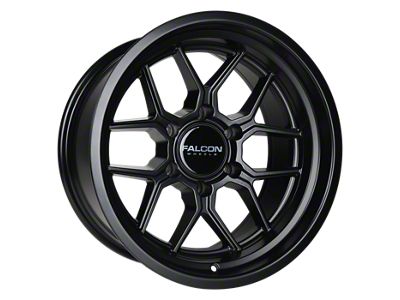 Falcon Wheels TX1 Apollo Series Full Matte Black 6-Lug Wheel; 17x9; -12mm Offset (16-23 Tacoma)