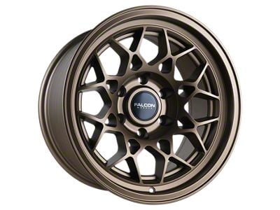 Falcon Wheels TX3 EVO Series Full Matte Bronze 6-Lug Wheel; 17x9; 0mm Offset (16-23 Tacoma)