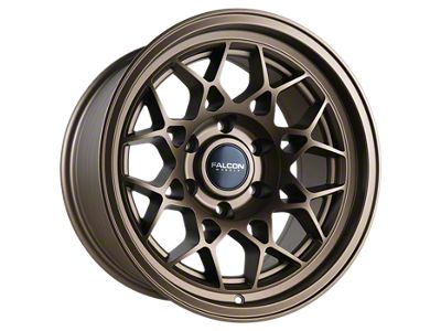 Falcon Wheels TX3 EVO Series Full Matte Bronze 6-Lug Wheel; 17x9; -12mm Offset (16-23 Tacoma)