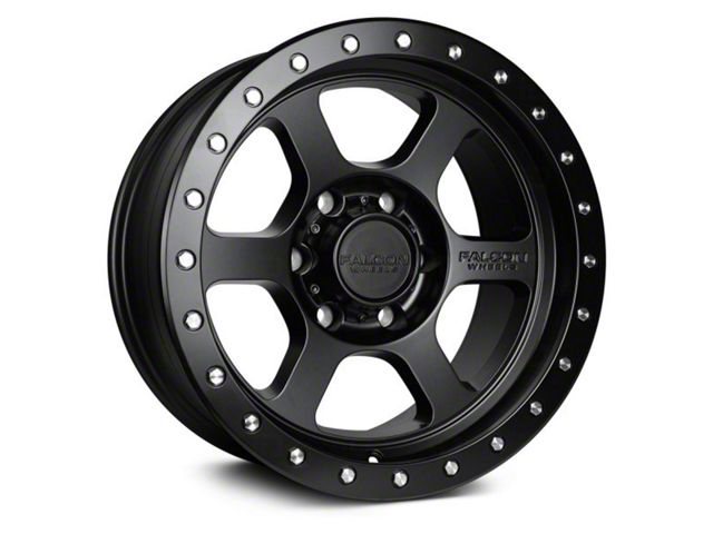 Falcon Wheels T1 Series Full Matte Black 6-Lug Wheel; 18x9; 0mm Offset (2024 Tacoma)
