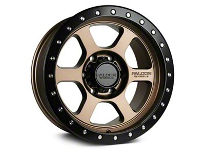 Falcon Wheels T1 Series Matte Bronze with Matte Black Ring 6-Lug Wheel; 17x9; -12mm Offset (2024 Tacoma)