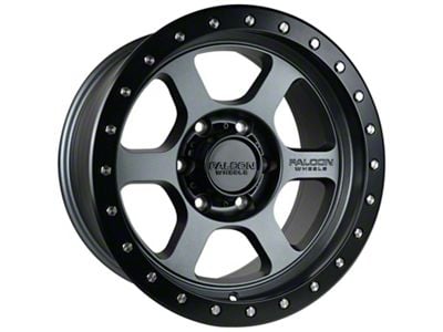 Falcon Wheels T1 Series Matte Gunmetal with Matte Black Ring 6-Lug Wheel; 17x9; 0mm Offset (2024 Tacoma)